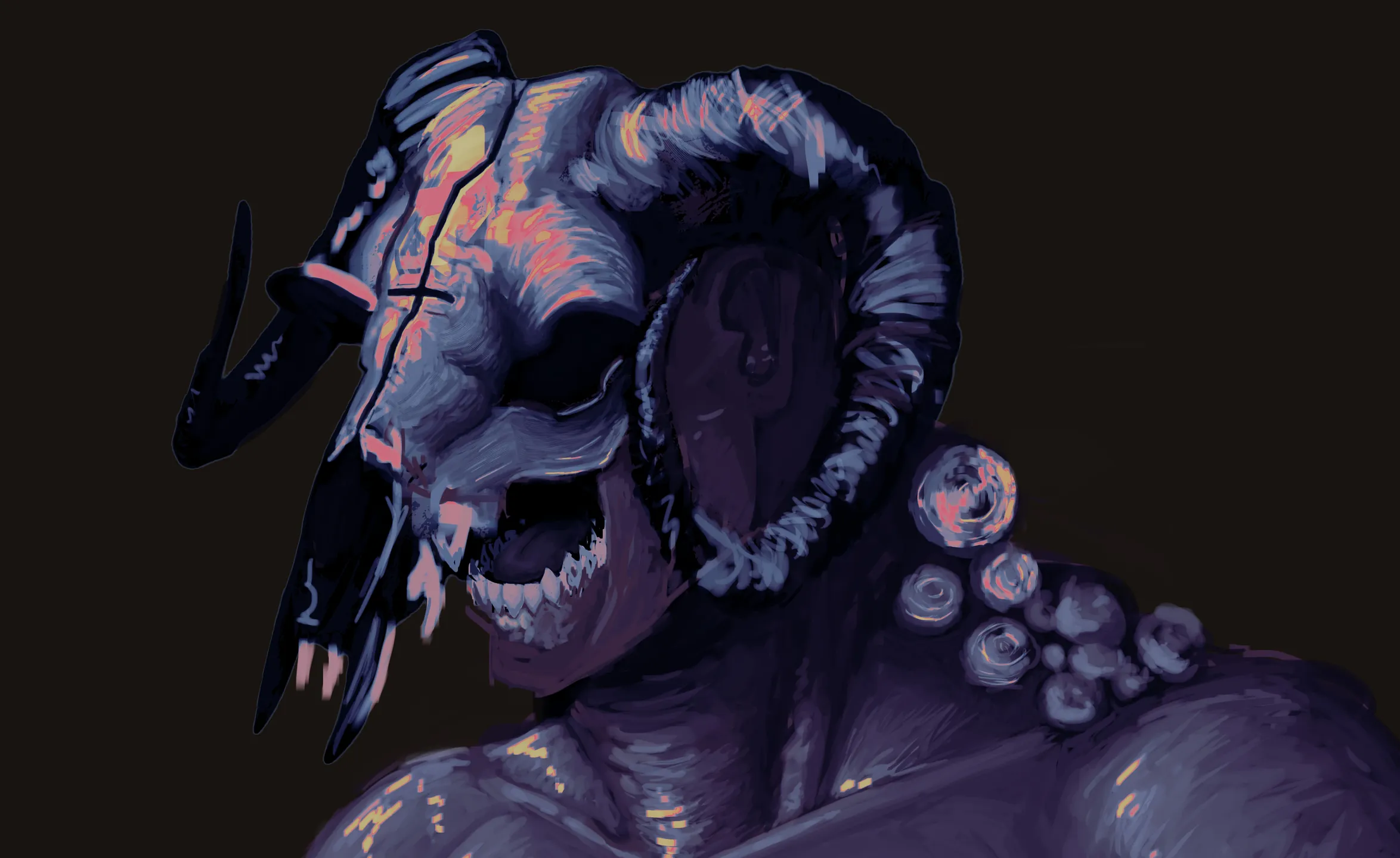 Creature artwork by Deanos — dark fantasy illustration